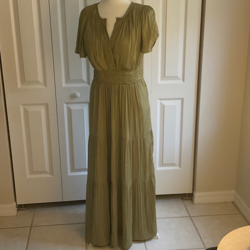 Anthropologie Sage Green Maxi Dress - Picture 3 of 8